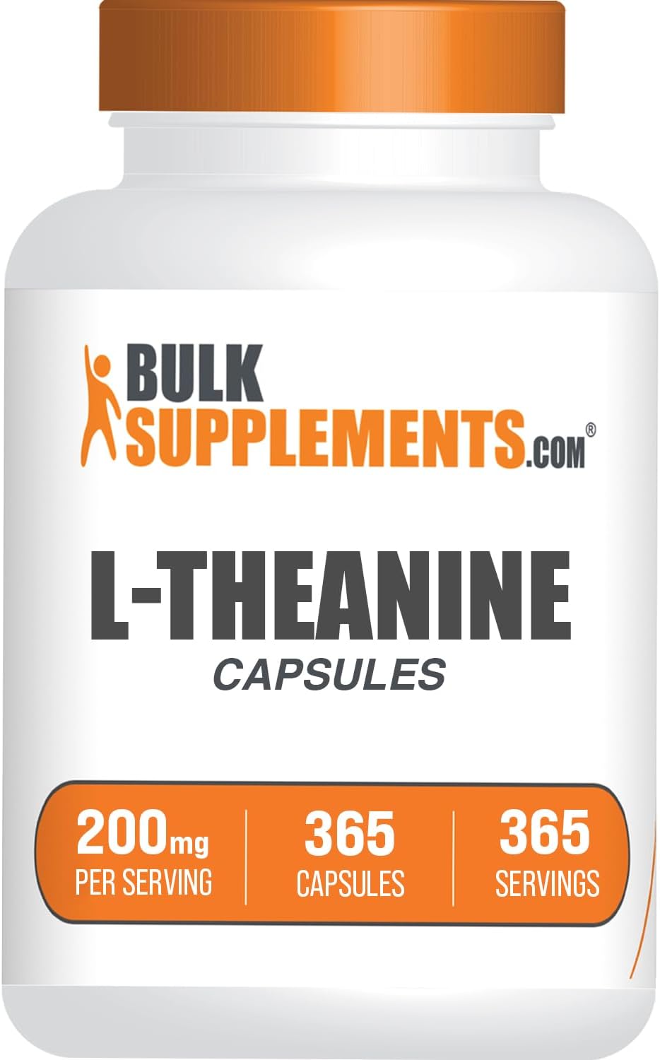 BulkSupplements.com L-Theanine Capsules - L-Theanine Supplement, L-Theanine 200mg, Theanine Pills - Amino Amino Supplement, Gluten Free - 1 Theanine Capsule per Serving, 365 Capsules : Health & Household