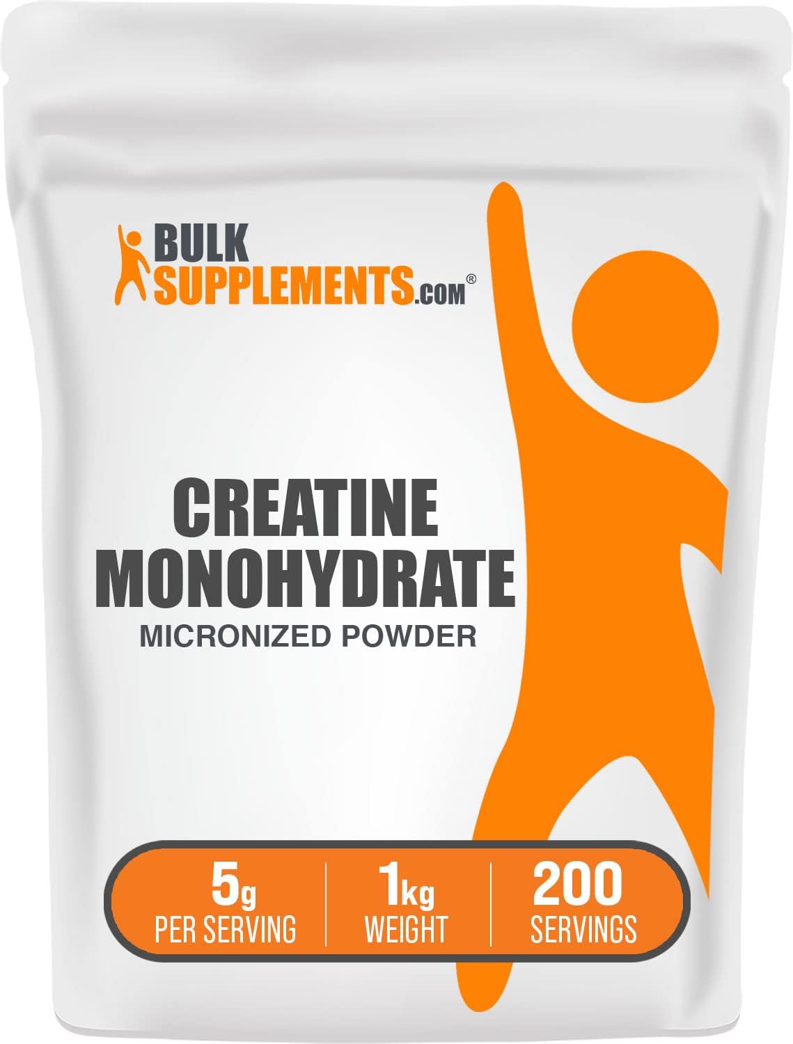 BulkSupplements.com Creatine Monohydrate Powder - Micronized Creatine Powder, Unflavored - Pure & Gluten Free, 5g (5000mg) per Servings, 1kg (2.2 lbs) (Pack of 1) : Health & Household