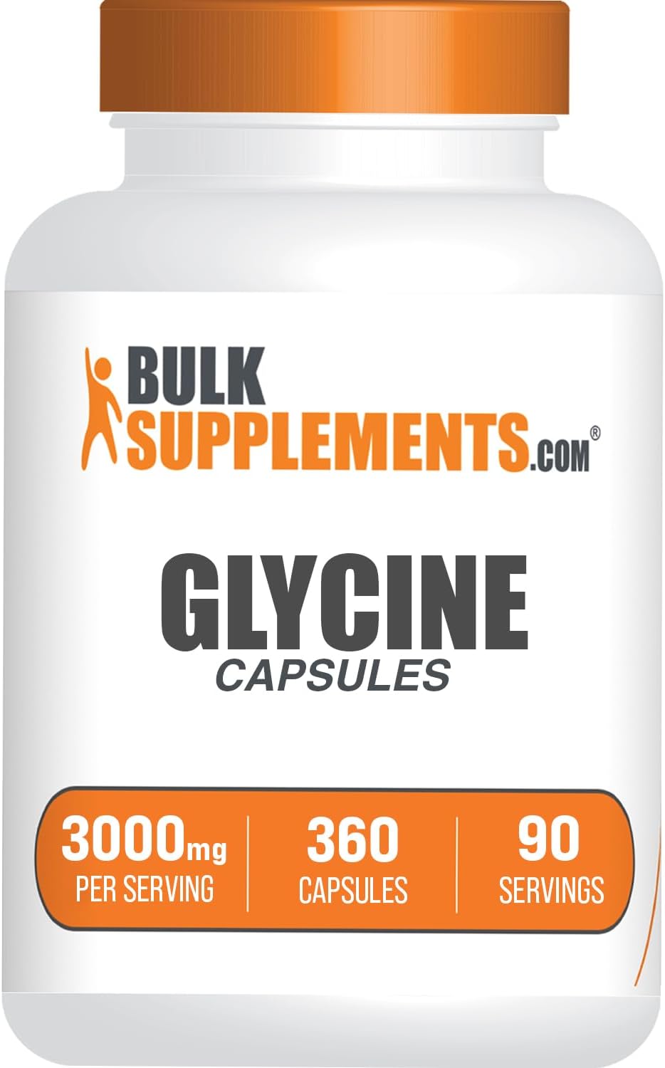 BulkSupplements.com Glycine Capsules - Glycine Supplements, Amino Acid Supplement - Gluten Free, 4 Capsules per Serving, 360 Count (Pack of 1) : Health & Household