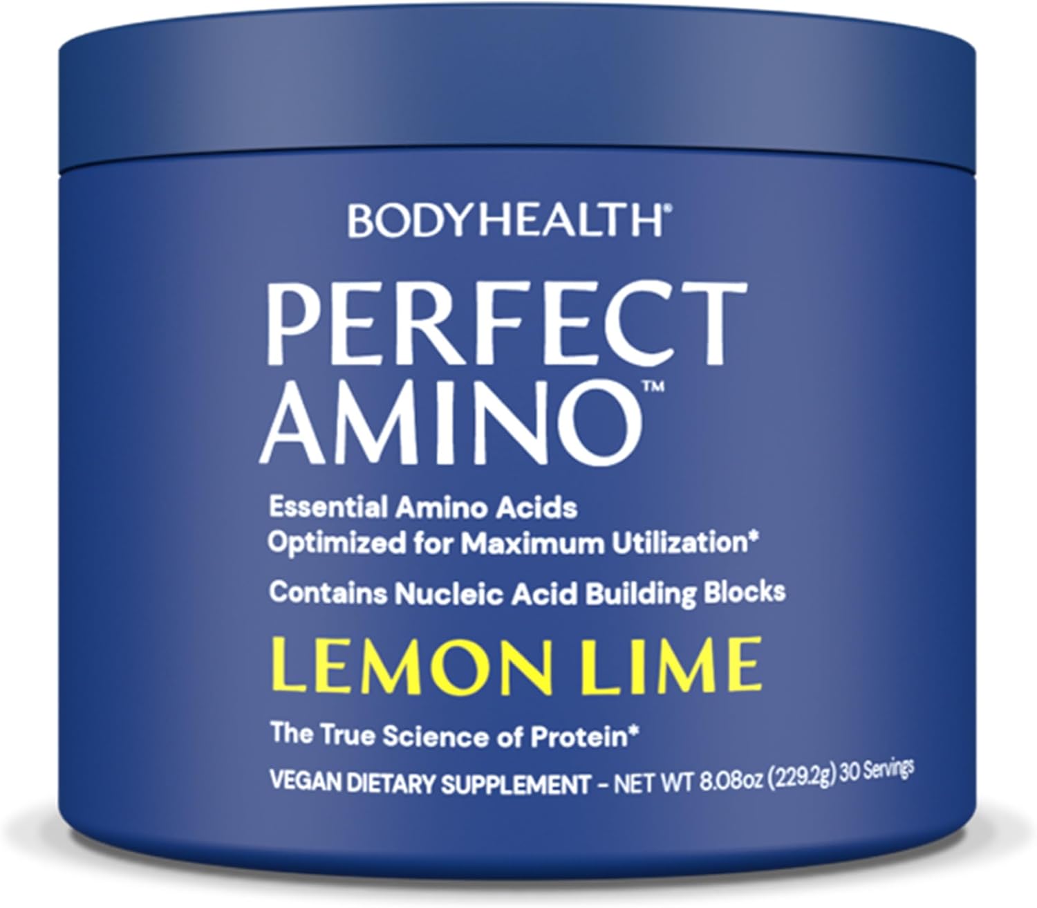 BodyHealth PerfectAmino Powder - BCAA and EAA Powder for Pre and Post Workout - Amino Acid Energy Drink for Men and Women to Support Lean Muscle and Recovery - Lemon Lime - 30 Servings : Health & Household